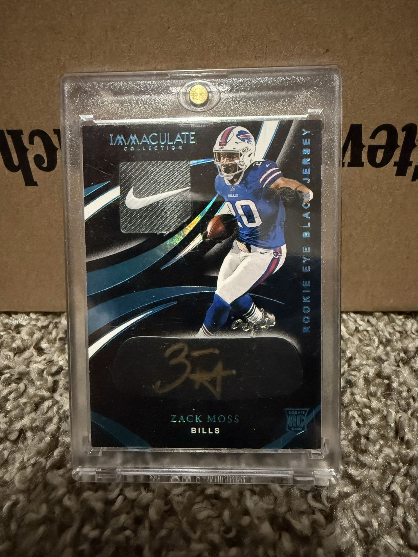 Football card Zack Moss One Of One