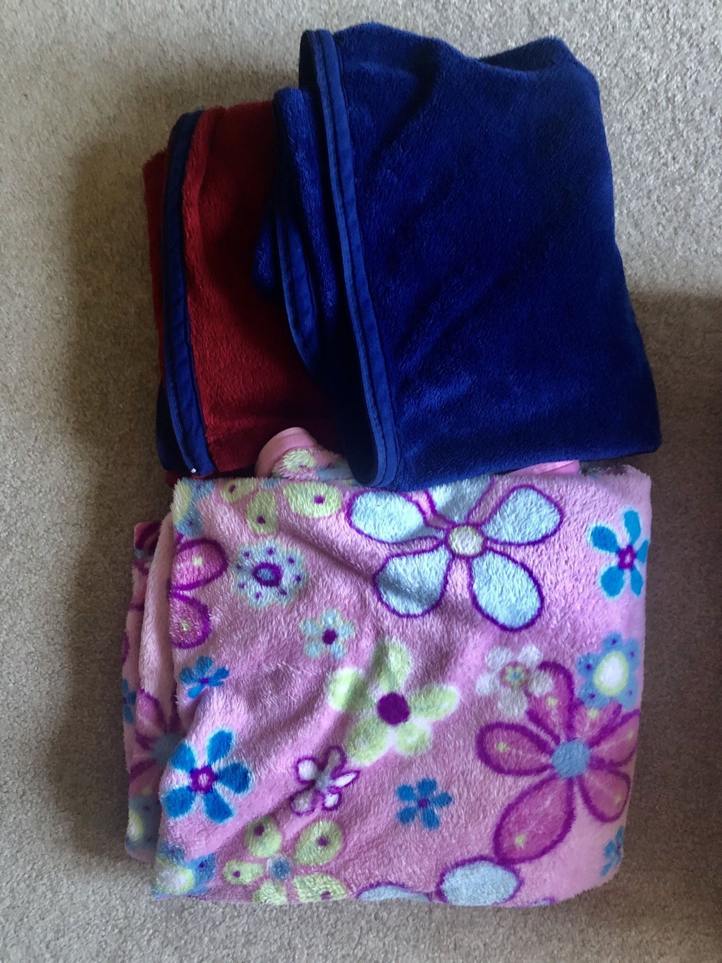 Two Soft Sleeping Bags W Matching Pillows