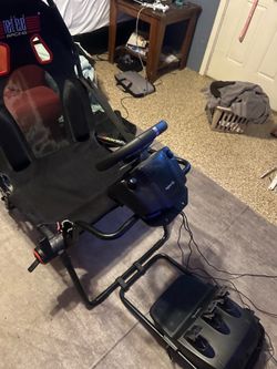 Logitech Racing Seat And Steering Wheel