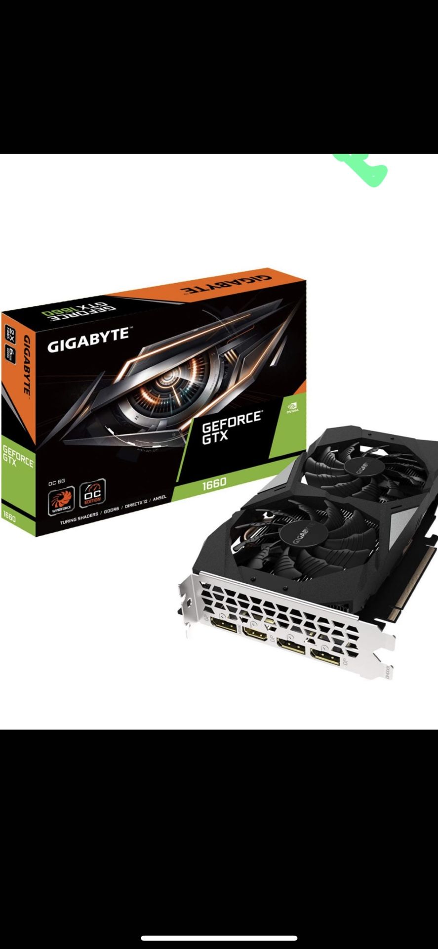 Gigabyte Gv-N1660OC-6GD GeForce GTX 1660 OC 6G Graphics Card, 2X Windforce Fans, 6GB 192-Bit GDDR5, Video Card