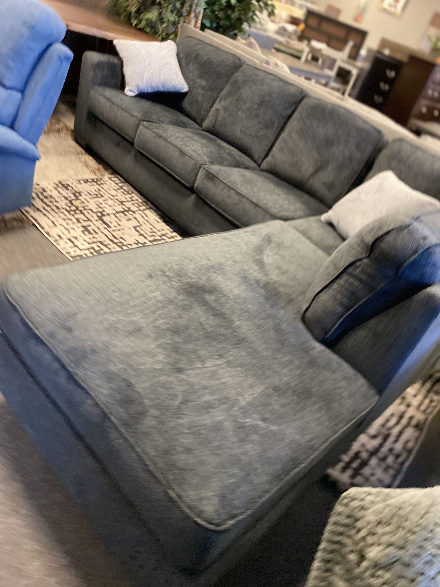 2 Piece Dark Grey Slate Ashley Sectional! New. 2 Left.