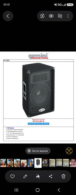 Excellent gemini  music speakers dj old school clubs partys