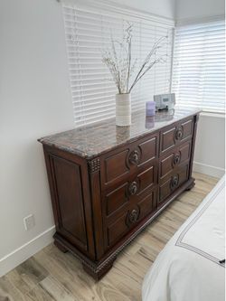 Wood dresser and night stand