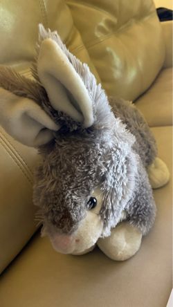 Cute Grey plush Rabbit