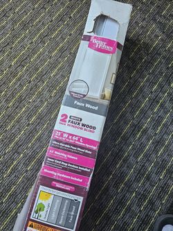 BETTER HOMES AND GARDENS 2" WHITE FAUX WOOD WINDOW BLIND 23" W × 64" L