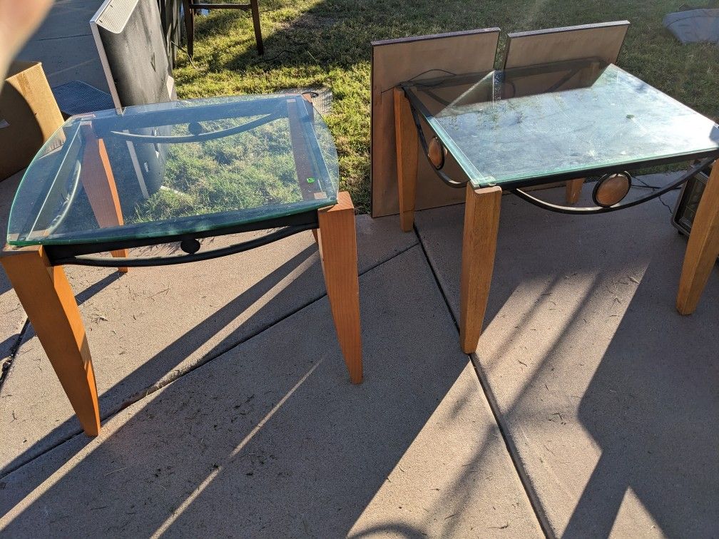 20"X20" Glass Top End Tables