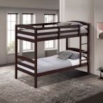 Twin Twin Expresso Bunkbed With Ortho Mattress Included 