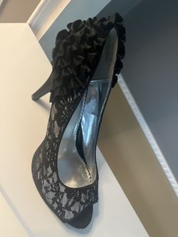 Sexy Lace & Ruffle Heels