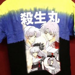 Inuyasha Shirt Mens Small Yellow Hypland Sesshomaru Amine 2009 Tie Dye