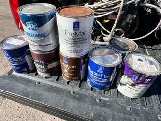 Lot of 7 Paint Cans – Sherwin-Williams & PPG
