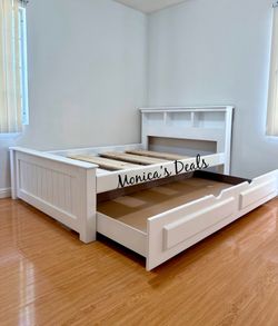 Full Solid Wood Bed With Twin Trundle FRAME $520