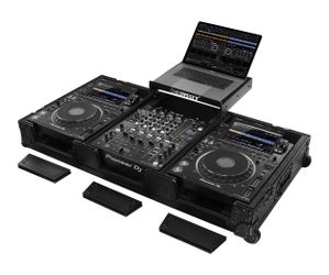 Odyssey 810141 Industrial Board Glide Style DJ Case for 12" DJ Mixers and Two Pioneer CDJ-3000 DJ Multi Players