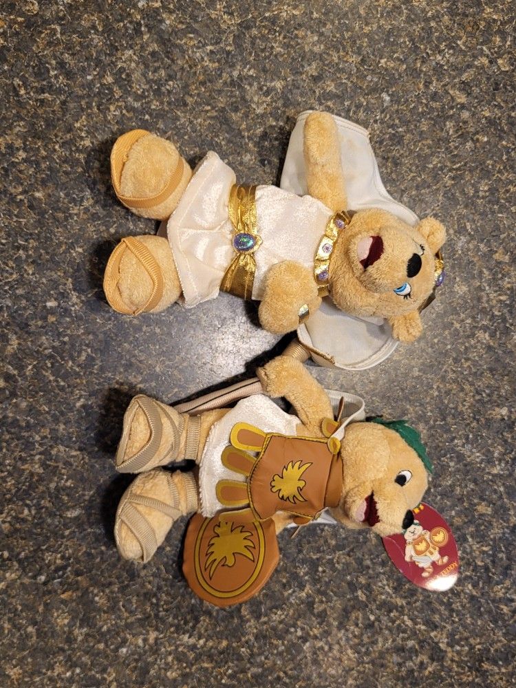Caesars Toga Teddies 8" stuffed bears set of 2