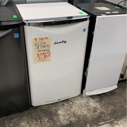 White Danby Compact Fridge 