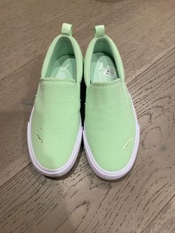 PUMA Bari Comfort Slip On Womens green Sneakers Casual Shoes size 6