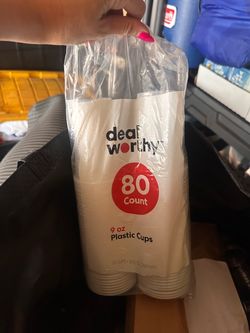 Dealworthy 9 oz Plastic Cups 80 Count