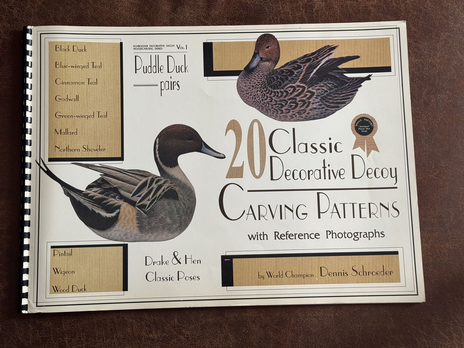 20 Classic Decorative Decoy Carving Patterns Puddle Duck Pairs Dennis Schroeder