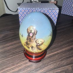 Vintage Reverse Painted Egg