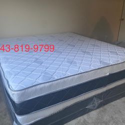 Queen Pillows Top - 14 To 16 Inch - With Free Box Spring - Same Day Delivery 