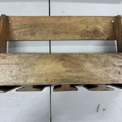 Wine rack with 4 wine glass holders
