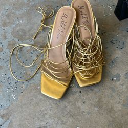 Gold Strap Heels 