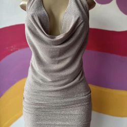 Champagne Sparkle Mini Dress