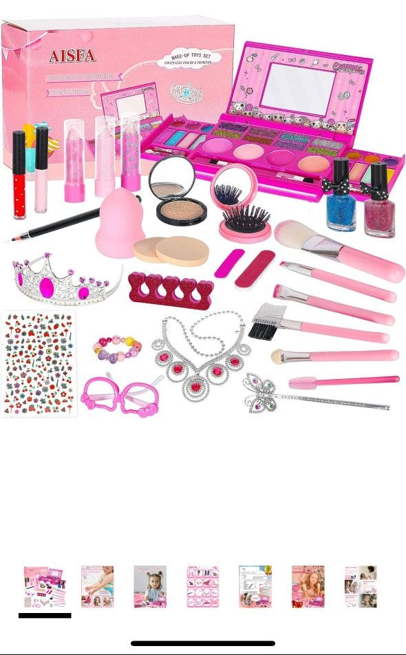 Kids Makeup Kit for Girl, Toddler Toys for Girls Washable Real Makeup for Little Girls Toys