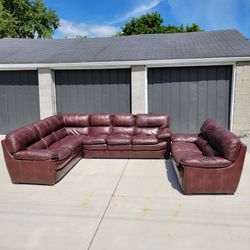 FREE DELIVERY Leather Sectional and Loveseat