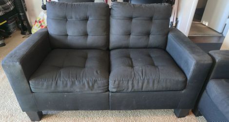 Sofa Couch Set Black