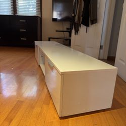 IKEA Low Profile White Media Console With Drawers