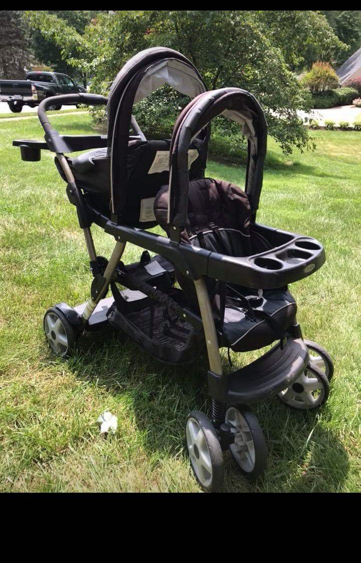 Graco sit and stand double stroller.