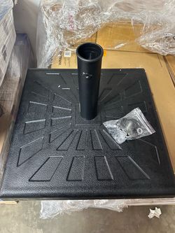 Black Square Patio Umbrella Base Stand