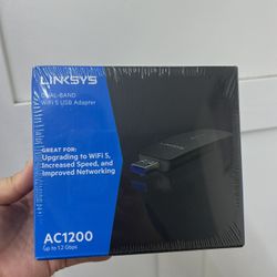 Linksys - AC1200 Dual-Band USB 3.0 Adapter - Black