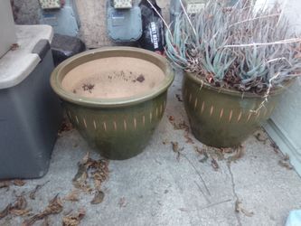Large Ceramic Planters  Pots– Set of 2