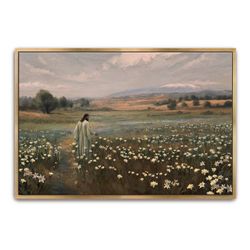 Brand New Art & Olive “Consider The Lilies” Canvas – Gold Frame ✨