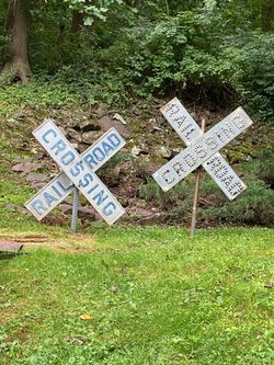 2 old railroad signs