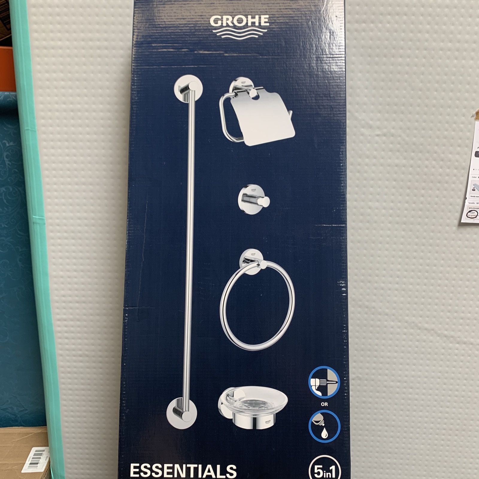 Grohe Essentials Master Bathroom Set, 5-in-1, Starlight Chrome