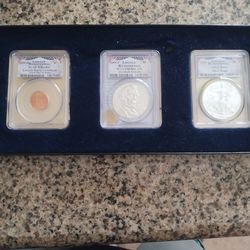 Abraham's Lincoln's 2009 bicentennial three coin collection