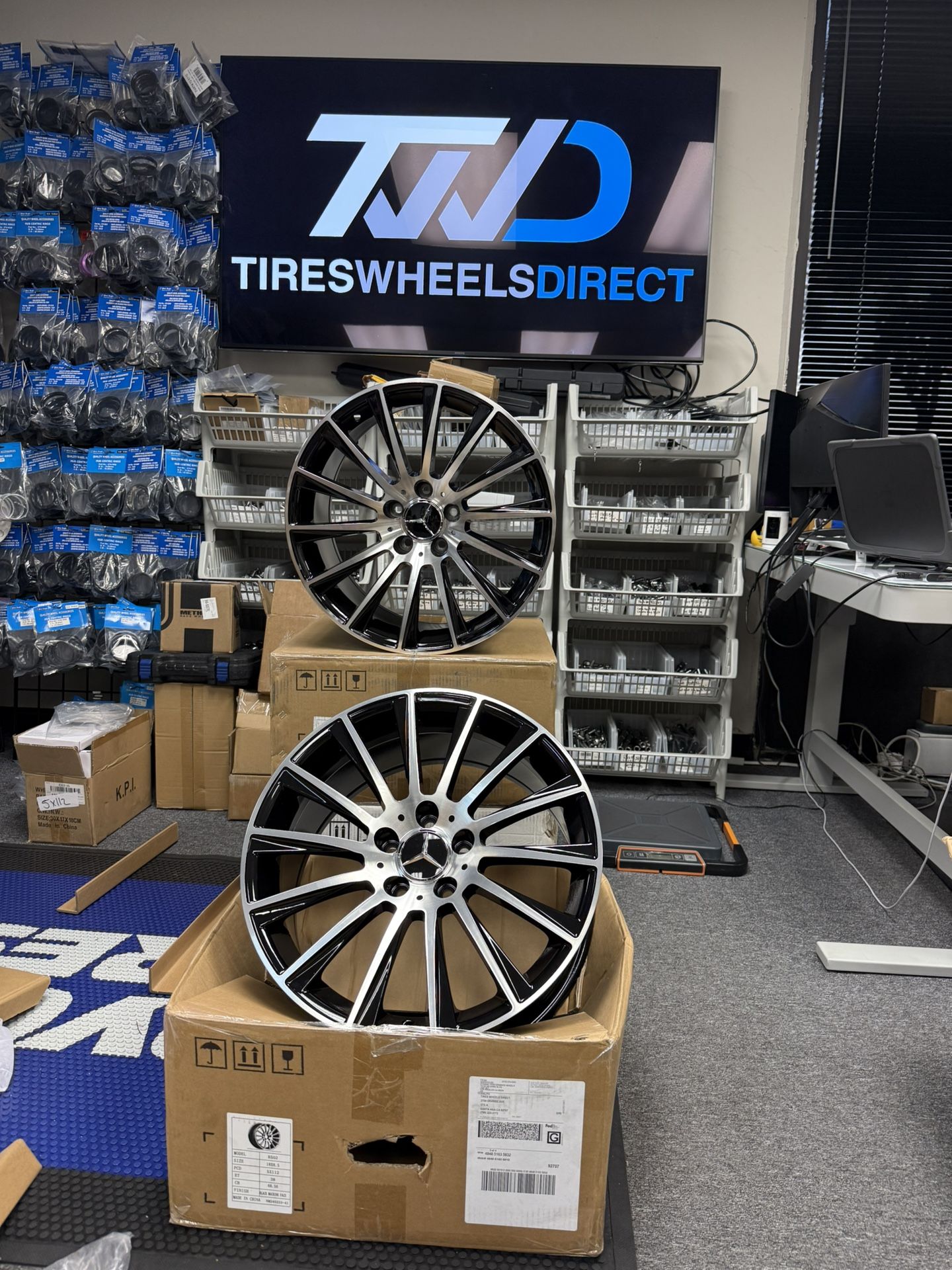 Mercedes Benz Wheel 5x112  Replica C300 C350  18x8.5 And 18x9.5 Machine Black