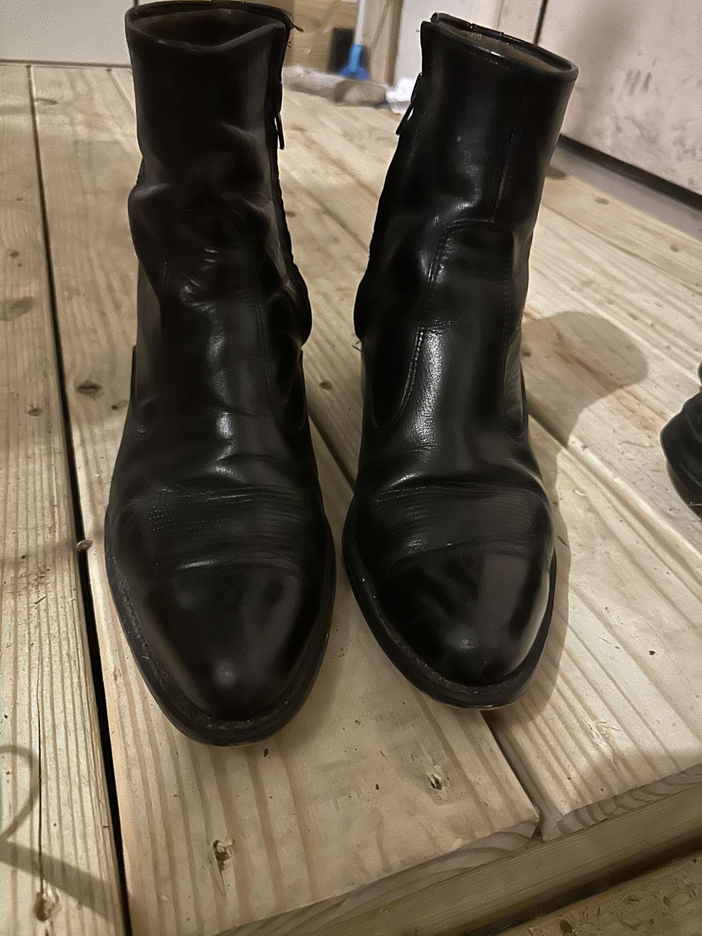 Men Black Quarter Dressed Boots 91/2 