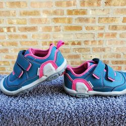 Keen Knotch Hollow Double Strap Little Kids 13  Blue Coral/Pink Peacock 