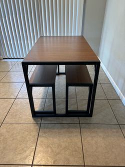 Dining table and benches