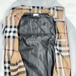 Grey Burberry Hoodie Zip Up Men’s