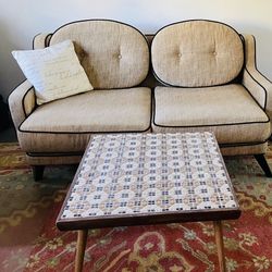 Loveseat Sofa and Table for Sale 