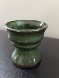 Retos Irish Country Pottery Hand-Glazed Green Goblet