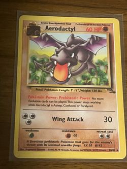 Pokemon Aerodactyl 16/62 Fossil Set 1999 Vintage Card