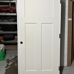 36” Solid Wood Prehung Door – Left Swing – 3 Panels – REAL Wood – $100 FIRM