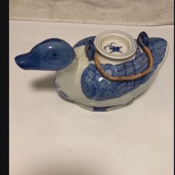 Glazed Ceramic Duck Shaped Teapot