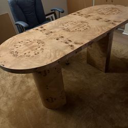 CB2 Marisa Burl Wood Desk