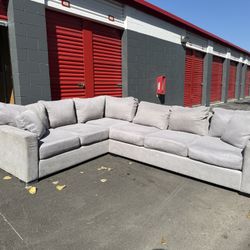 Large Light Gray Sectional Sofa - Free Curbside Delivery! 